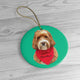 Custom Ornament - We Add Red Bandana & Name of Your Pet!