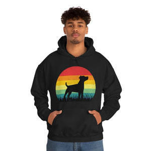 Jack Russell Hoodie Sunset Vintage Unisex Heavy Blend™ Hooded Sweatshirt