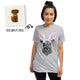 Custom Easter Bunny 1 - Short-Sleeve Unisex T-Shirt - Feature Your Own Pet!
