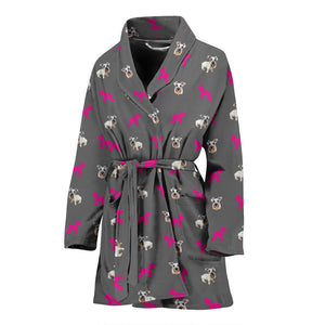 Custom Robe - Put Your Pets on here! Grey & Pink Combo.