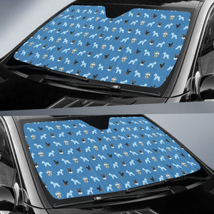 Custom Auto Shade - Pet Faces Pattern (Background Color can be anything)