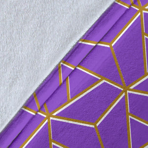 Yorkshire Terrier Premium Blanket - Geometric Style 4 - Purple