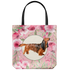 Long Haired Dachshund - Roses Garden Tote Bag