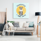 Namastay 6 Feet Away Schnauzer Canvas - Social Distancing  Funny Quote