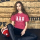 Happy Easter Three Bunnies Heart Shaped Tails - Short-Sleeve Unisex T-Shirt