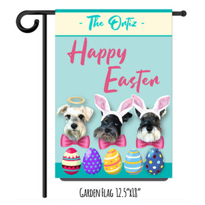 Custom Easter Garden or House Flag - To Feature Your Own Pets