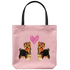 Yorkshire Terrier - Twin Yorkies Love - Tote Bag