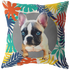 French Bulldog Pillow - Colourful Leaves