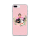 Carol Coy Wreath style Pink Background iPhone Case