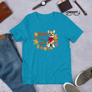 Cute Corgi Happy Fall Y'all Short-Sleeve Unisex T-Shirt