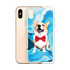 Corgi - Blue Color Splash iPhone Case