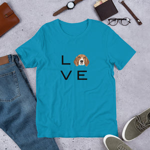 Beagle L.O.V.E Short-Sleeve Unisex T-Shirt