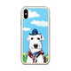 White Miniature Schnauzer Cowboy Phone Case - Blue Sky Yellow Flower