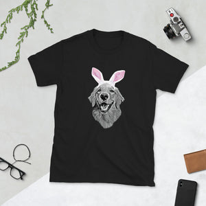 Golden Retriever Easter Bunny Short-Sleeve Unisex T-Shirt