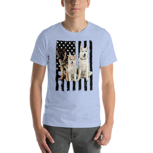 The Patriotic "Wolves"  American Flag Short-Sleeve Unisex T-Shirt