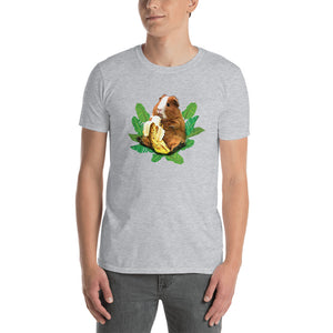 Guinea Pig Eating Banana Short-Sleeve Unisex T-Shirt