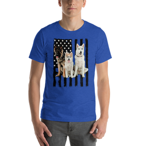 The Patriotic "Wolves"  American Flag Short-Sleeve Unisex T-Shirt