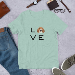 Beagle L.O.V.E Short-Sleeve Unisex T-Shirt