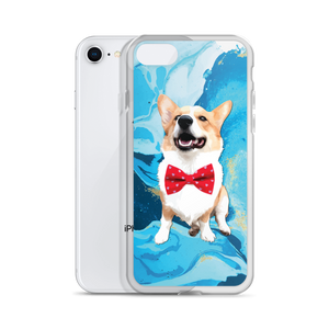 Corgi - Blue Color Splash iPhone Case