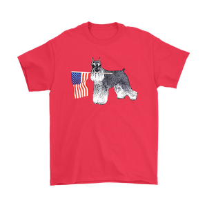 Miniature Schnauzer Patriotic American Flag Unisex T-Shirt