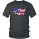 Unisex T-Shirt Patriotic Schnauzer Red Woof Blue  - 4th July Independence Day - American Flag