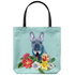 French Bulldog - Floral Design - Tote Bag