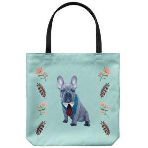 French Bulldog - Floral Design 2 - Tote Bag