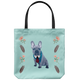 French Bulldog - Floral Design 2 - Tote Bag