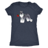Miniature Schnauzer Red Rose Valentine Women Triblend T-Shirt