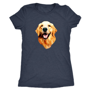 Golden Retriever Smiling Apparel (T-Shirt, Raglan, Tank, Long Sleeve, Hoodie, Tri-blend)