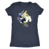 Women T-Shirt Schnauzers with Spring Flowers Design - Women Triblend T-Shirt