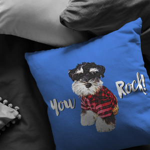 Custom - You Rock! Pillow (background color can change to anything)