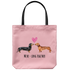 Dachshund  We Be-Long Together Tote Bag