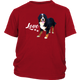 Bernese Mountain Dog Love Unisex Youth T-Shirt
