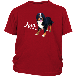 Bernese Mountain Dog Love Unisex Long Sleeved T-Shirt