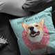 Corgi - DONUT WORRY, BE HAPPY Pillow