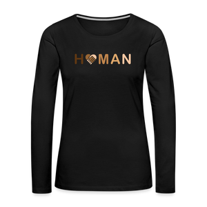 Human Love Women's Premium Long Sleeve T-Shirt - black