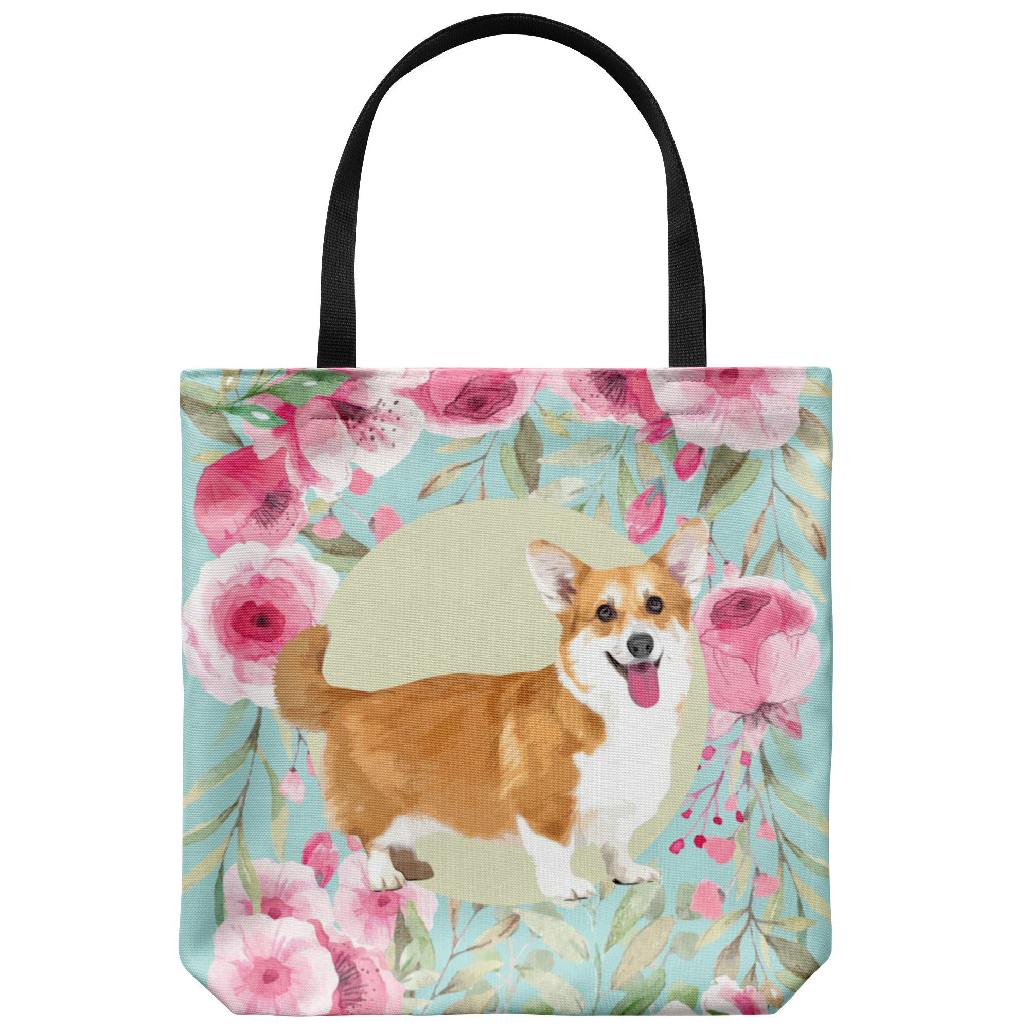 Corgi - Roses Garden - Tote Bag
