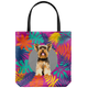 Yorkshire Terrier - Colourful Leaves - Tote Bag