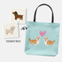 Custom Two Pets Love - Tote Bag