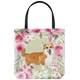 Corgi - Roses Garden - Tote Bag