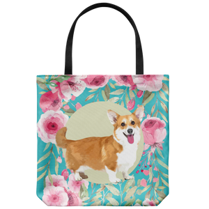 Corgi - Roses Garden - Tote Bag