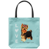 Yorkshire Terrier - LOVE is a four legged word - Tote Bag