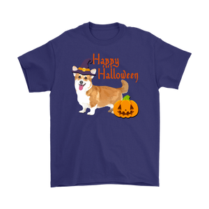 Happy Halloween Corgi Witch Pumpkin Unisex T-Shirt